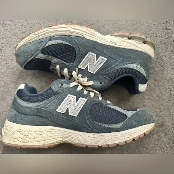 New Balance Men's Sneakers - Blue, Gray, Green - Picture 3 of 12